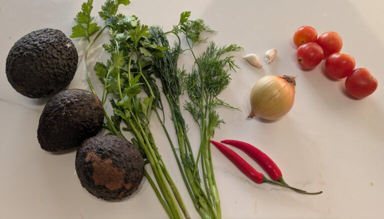 Thai guacamole ingredients